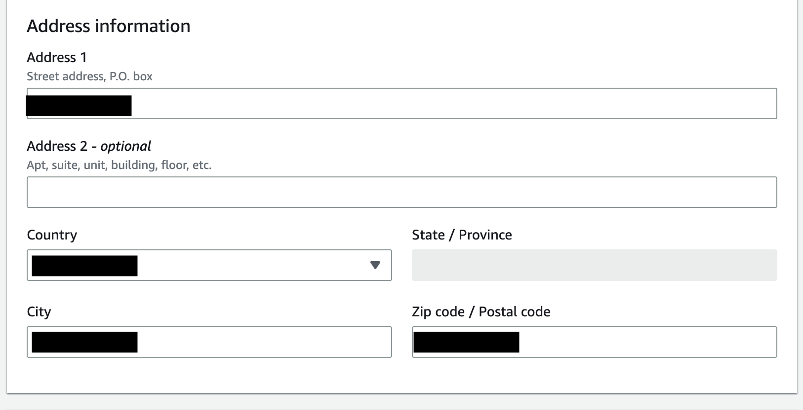 Address Information