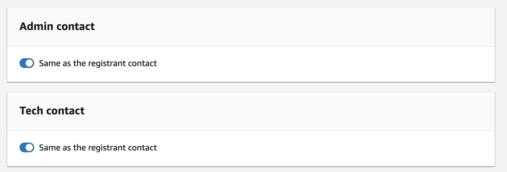 Admin and Tech Contacts