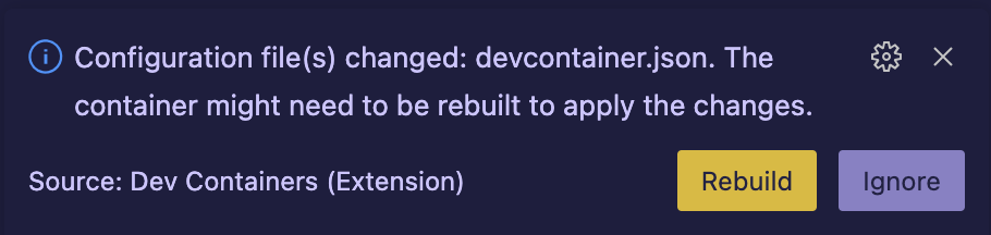 Rebuild container