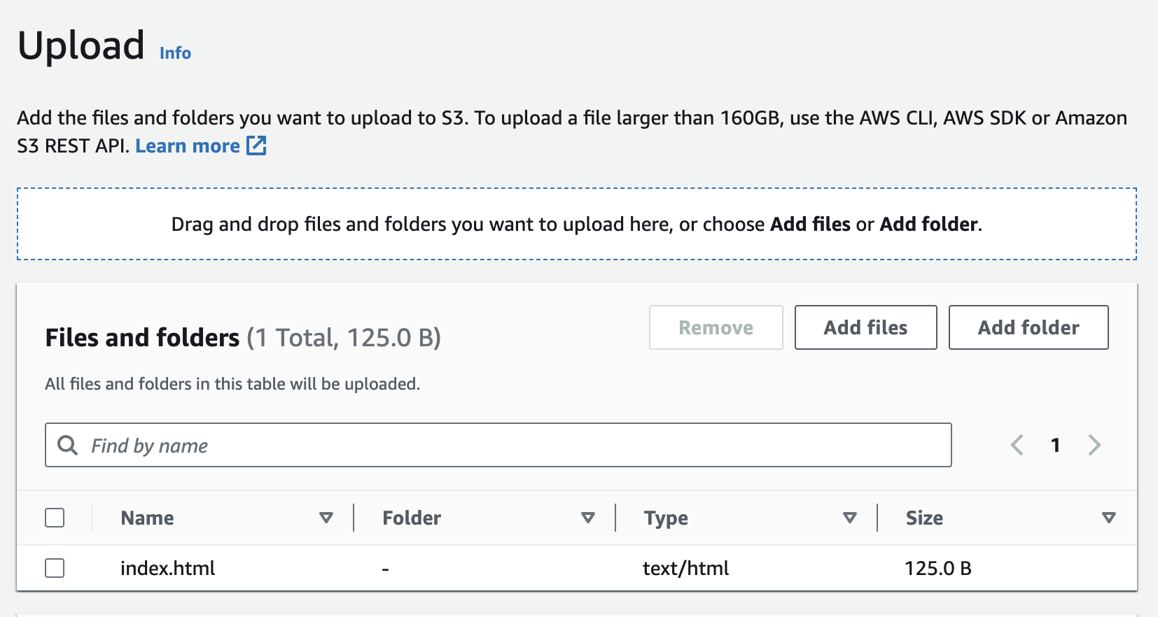 Upload files